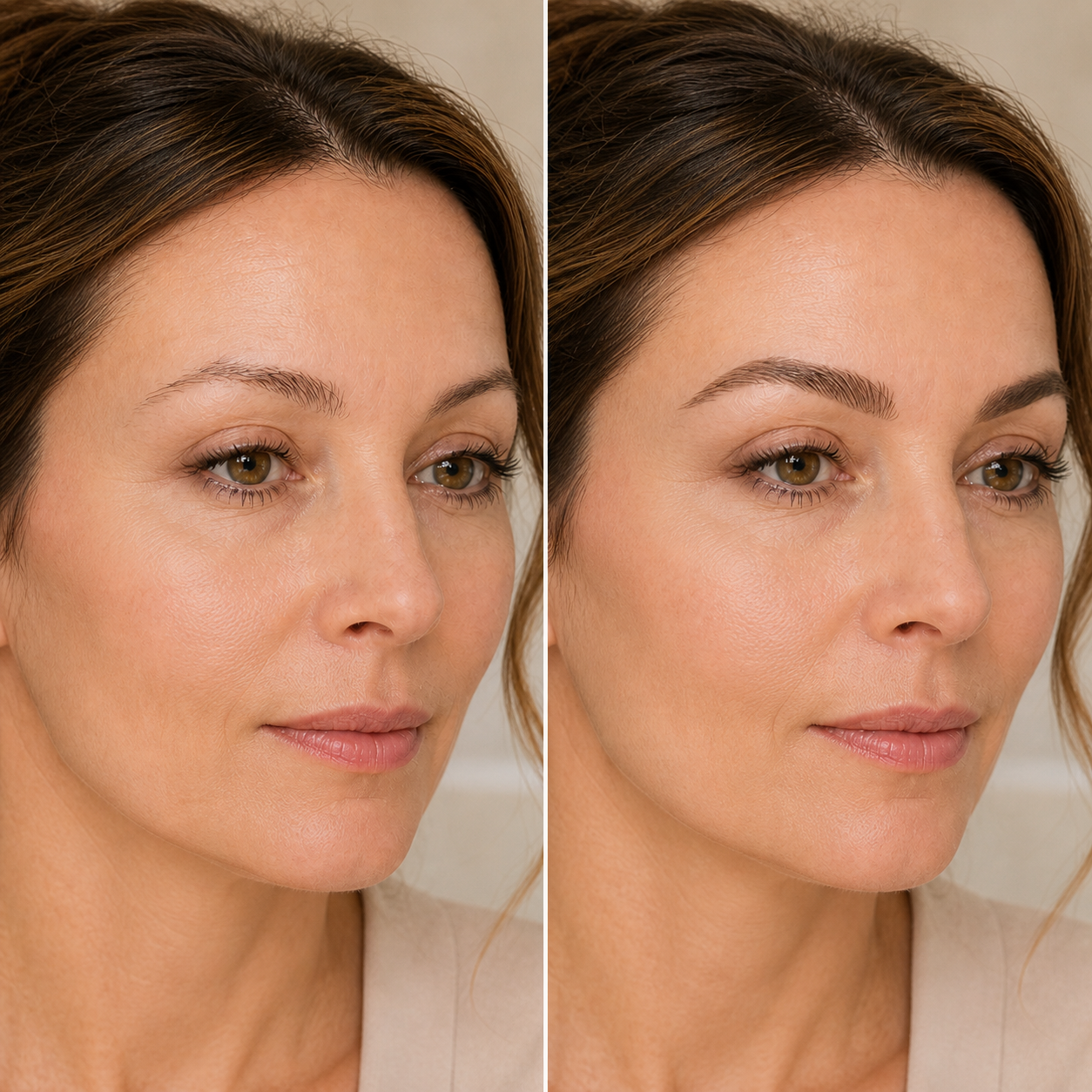 Avant et après utilisation du kit à sourcils BROWRIS